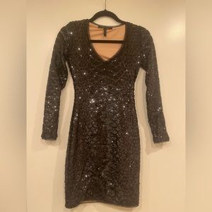 Sexy black BCBG NYE cocktail little black dress XXS